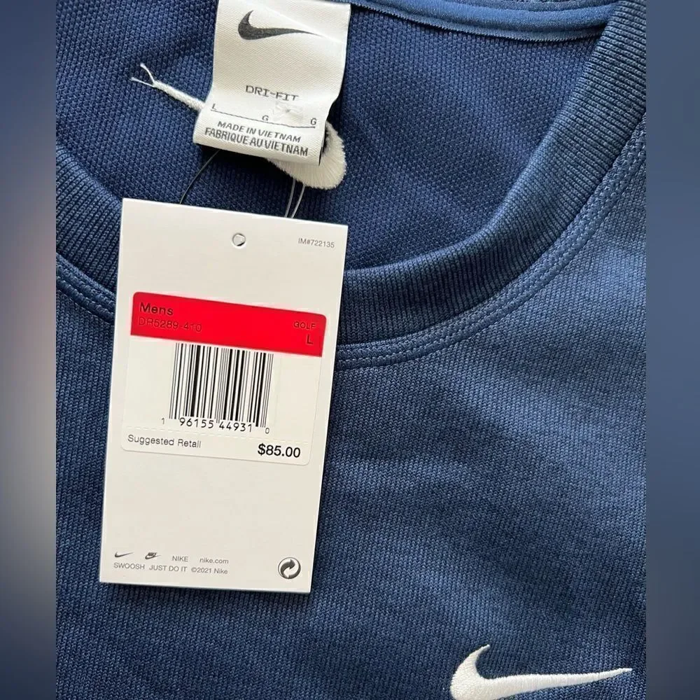 Nike  Dri-Fit Tour Golf Vest Sweater Round Neck Navy